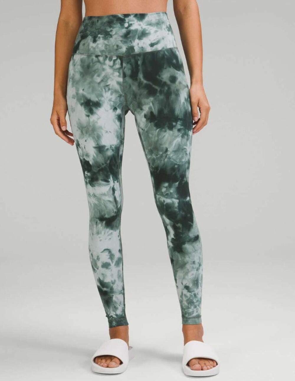 LULULEMON Align High Rise Diamond Dye Green Leggings 28" Size 0